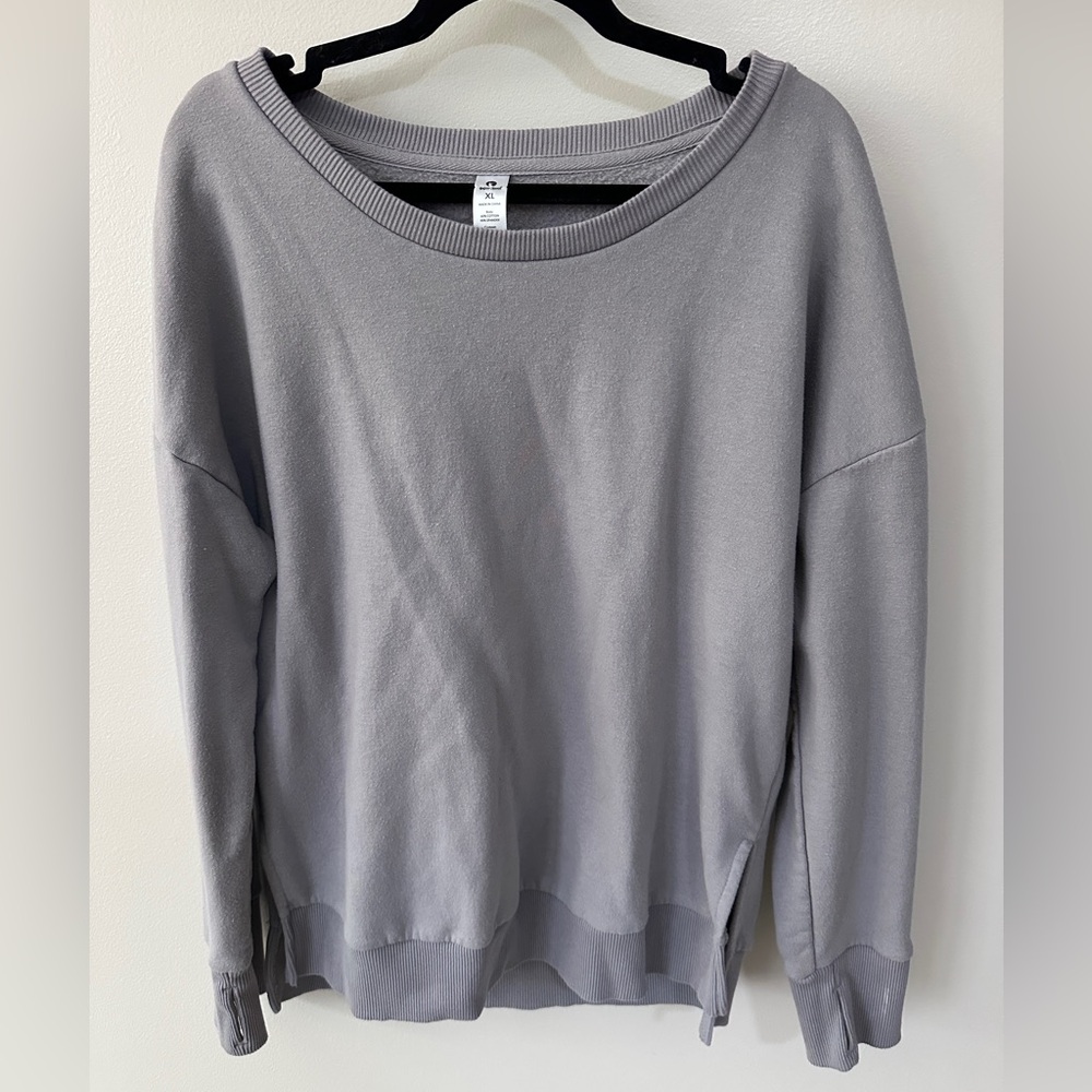 XL 90 Degree Light Gray Crewneck